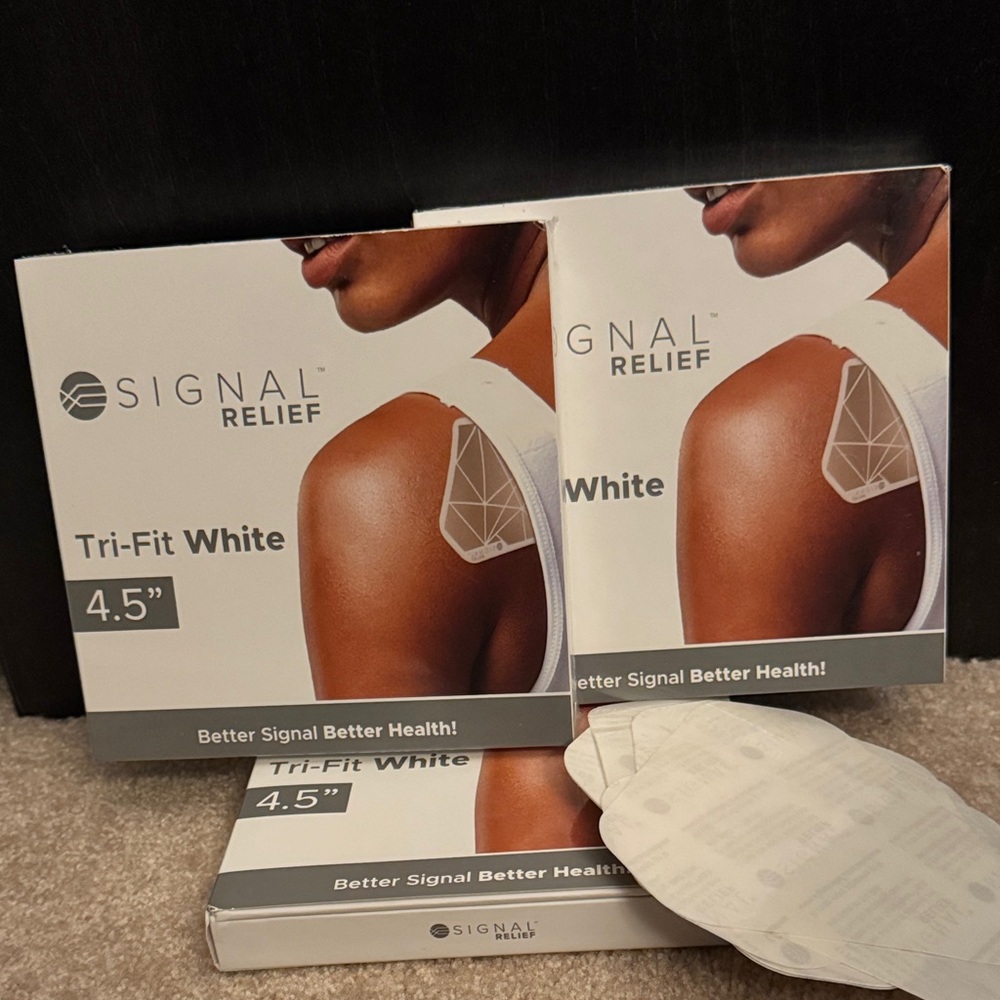 Signal Relief Tri-Fit White 4.5" Patches